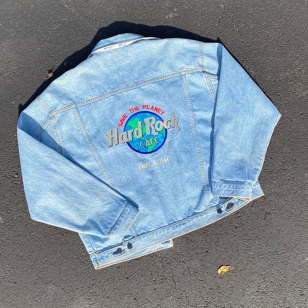 Hard Rock Cafe Vintage Denim Jean Jacket Large
